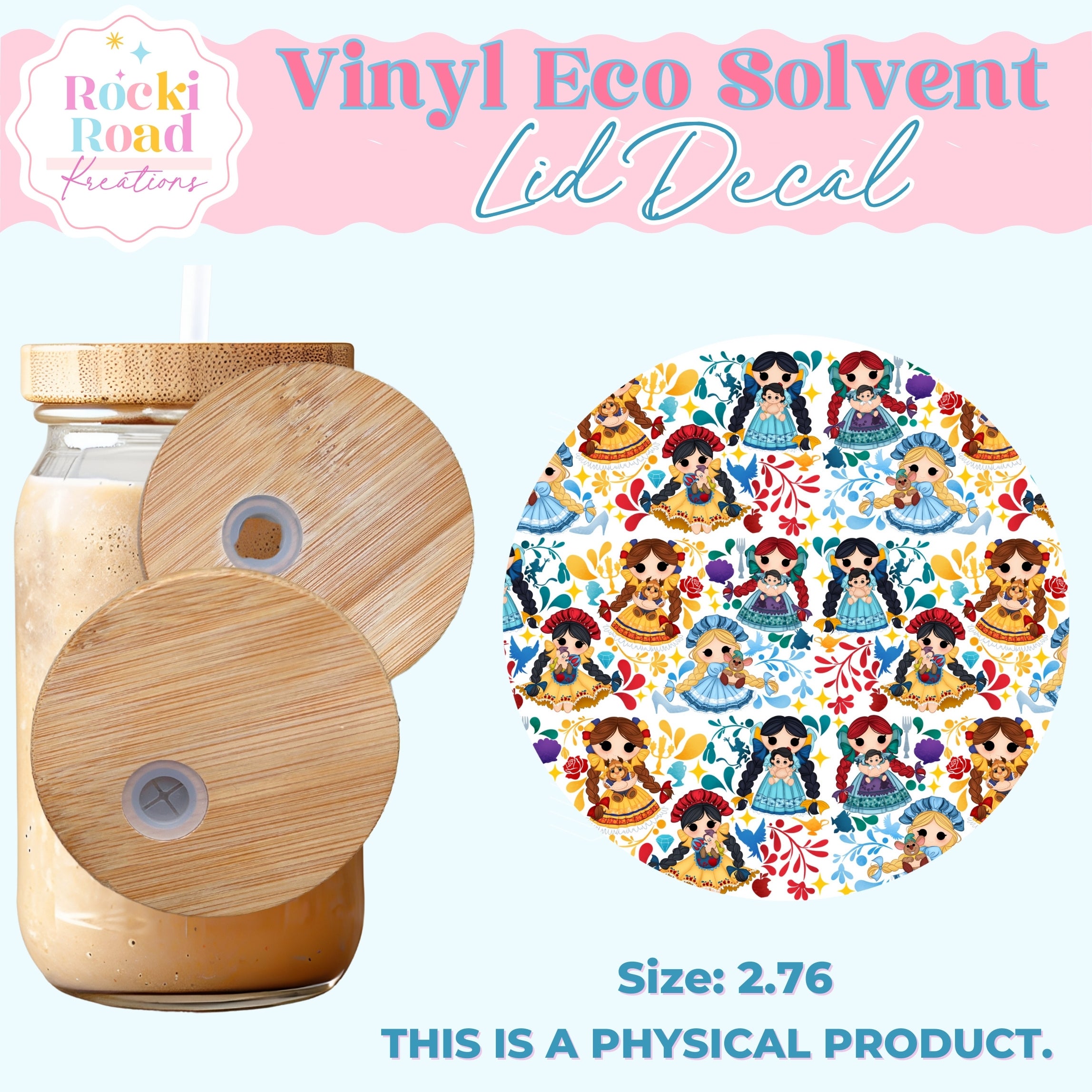 0286 - Princess Rag Dolls | Lid Decal | Rocki Road Kreations, LLC.